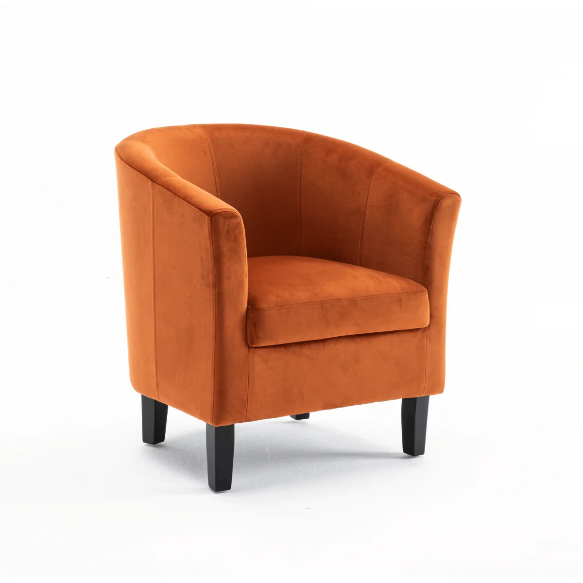 Bedford Small Padded Curved Back Tub Chair - Rusty Orange – image 6
