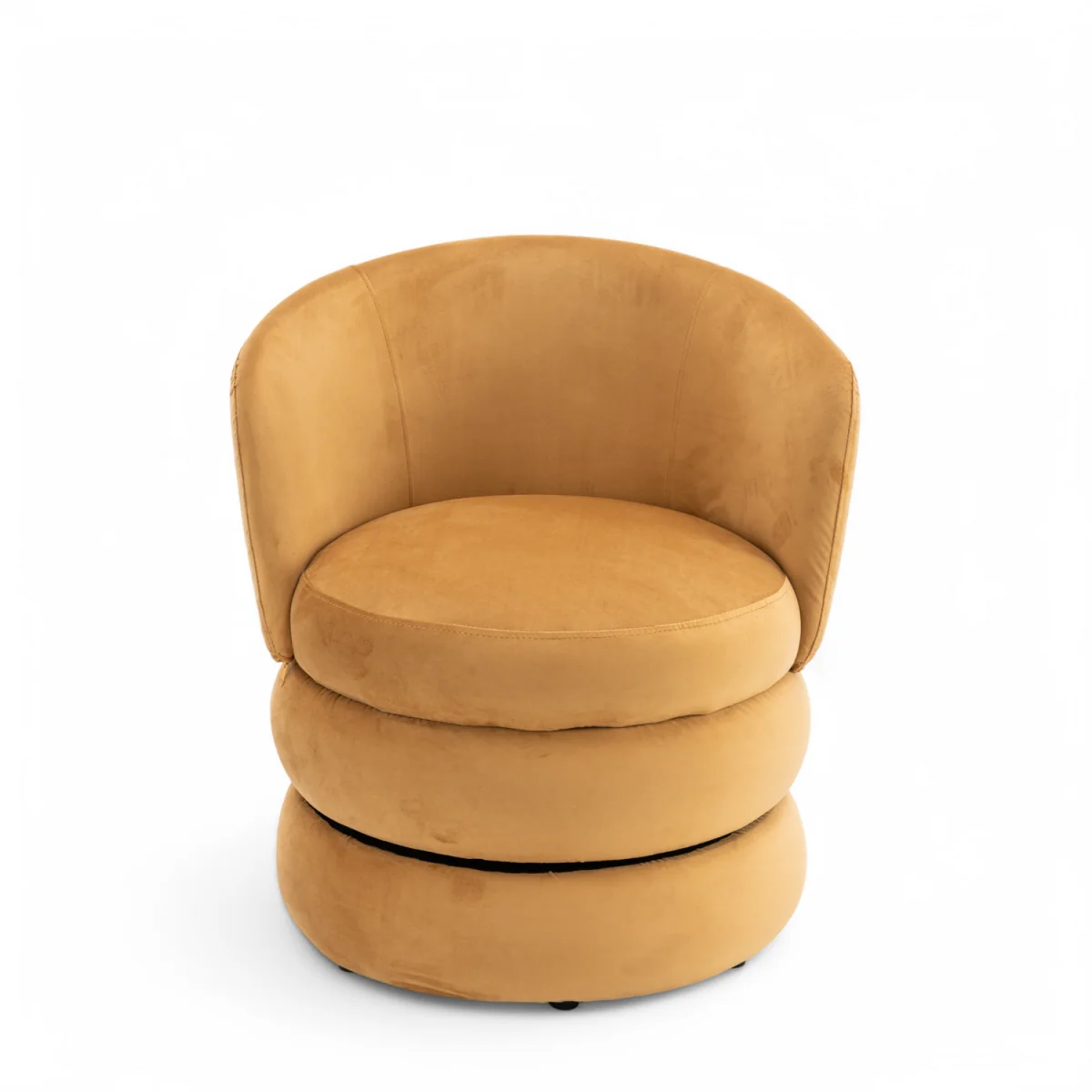 Velvet Gold Tilly Accent Swivel Chair - Gold – image 3