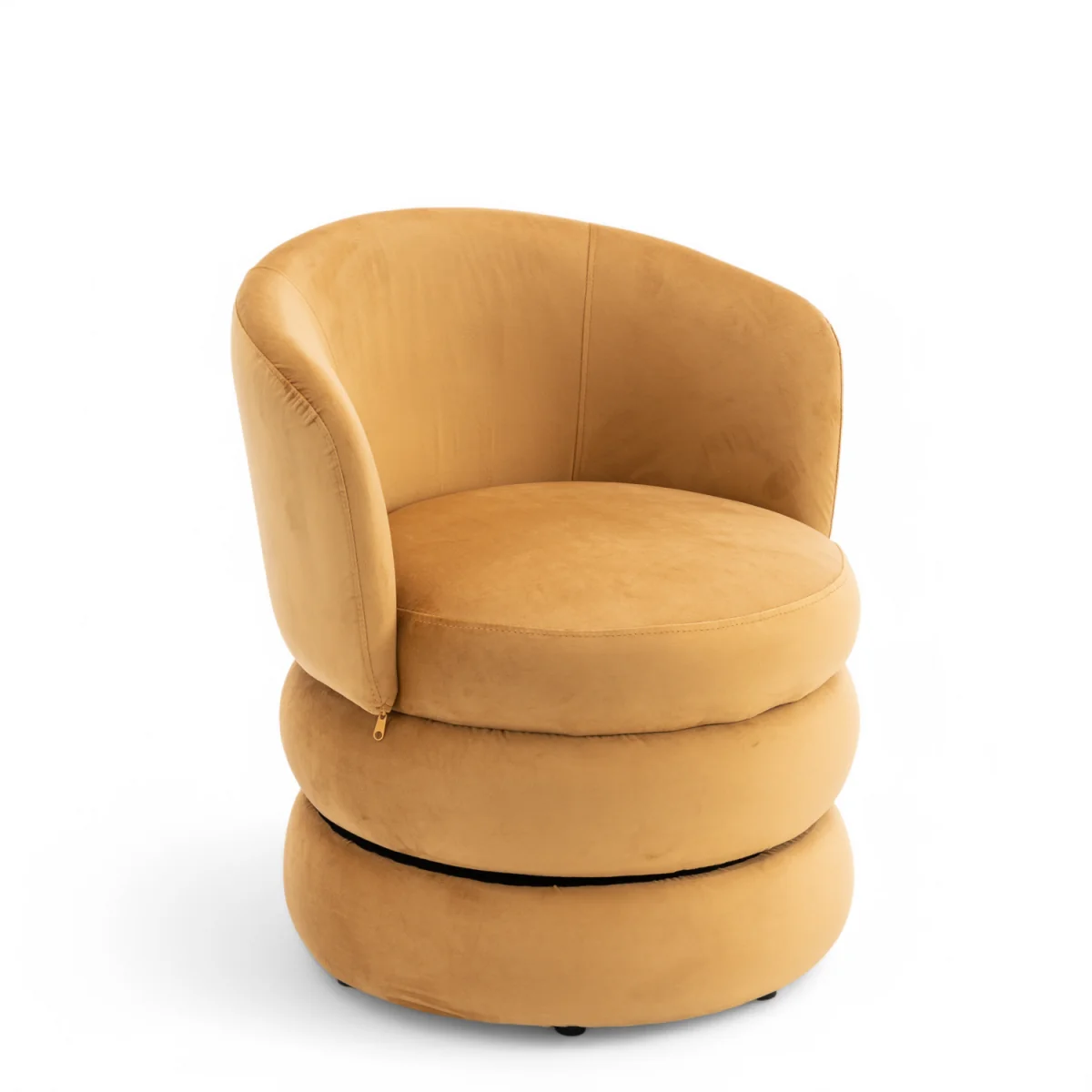 Velvet Gold Tilly Accent Swivel Chair - Gold – image 4