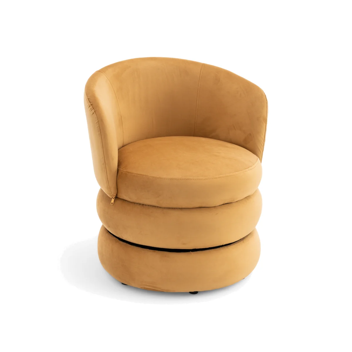 Velvet Gold Tilly Accent Swivel Chair - Gold – image 1