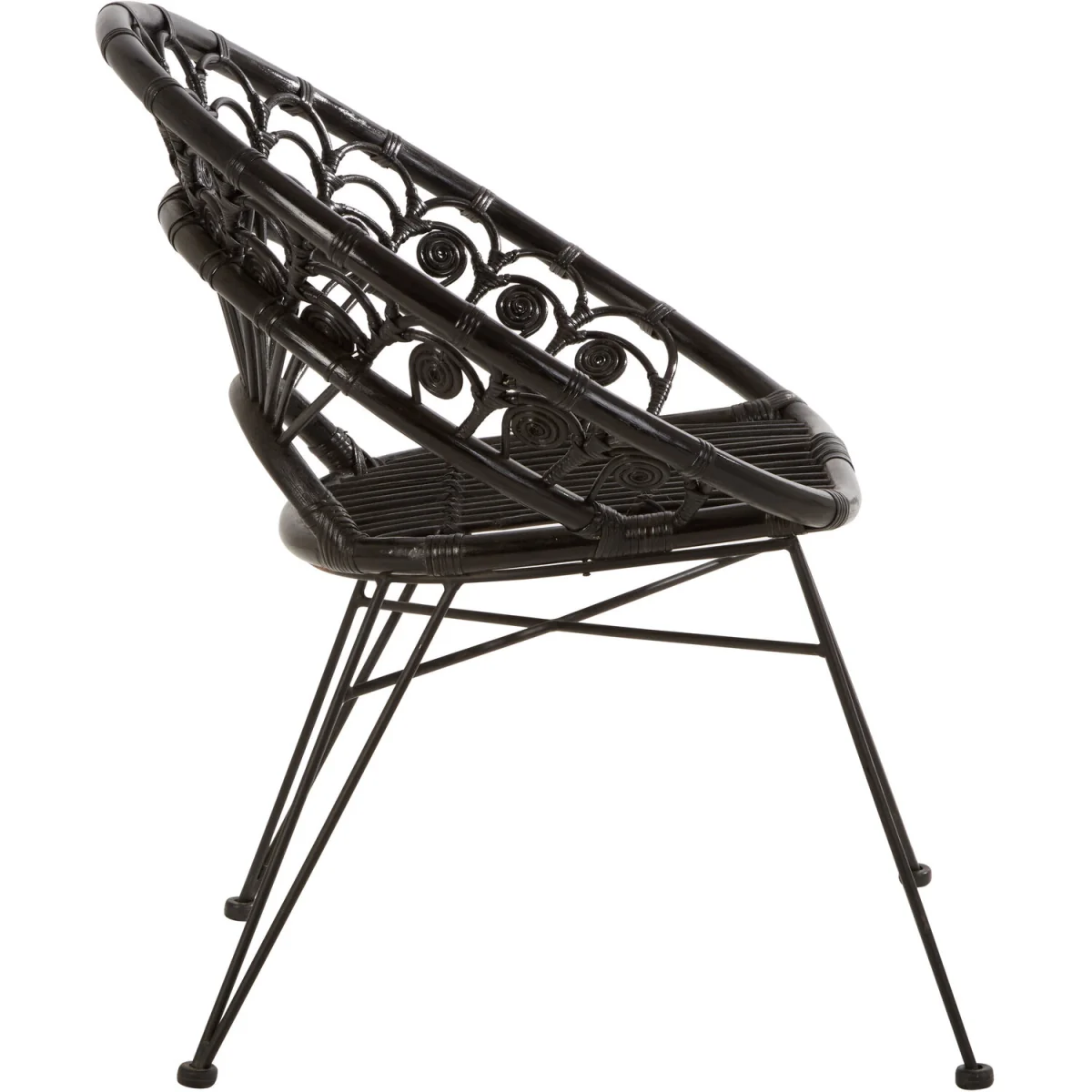 Orsina Manado Black Natural Rattan Chair - Black – image 3