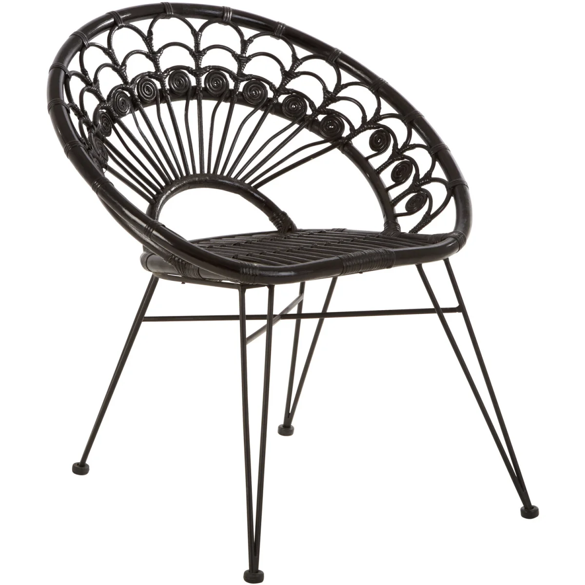 Orsina Manado Black Natural Rattan Chair - Black – image 4