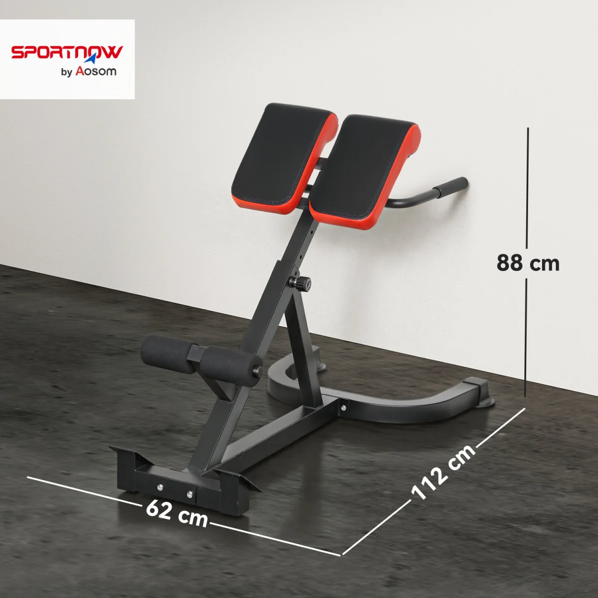 SPORTNOW 5-Level Adjustable Roman Chair Multi-Function - Red – image 2