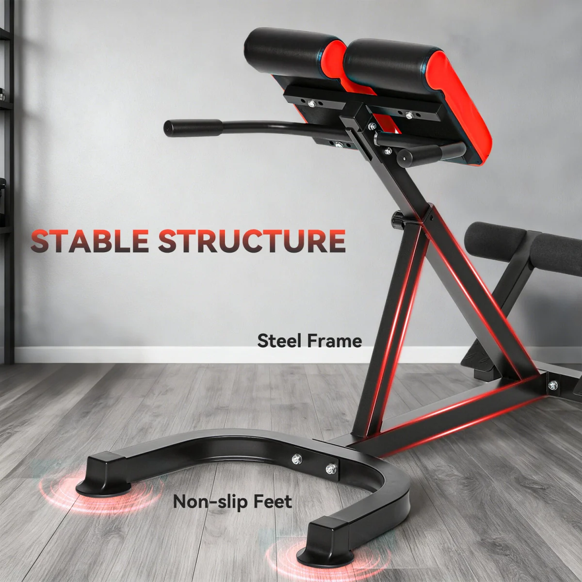 SPORTNOW 5-Level Adjustable Roman Chair Multi-Function - Red – image 4
