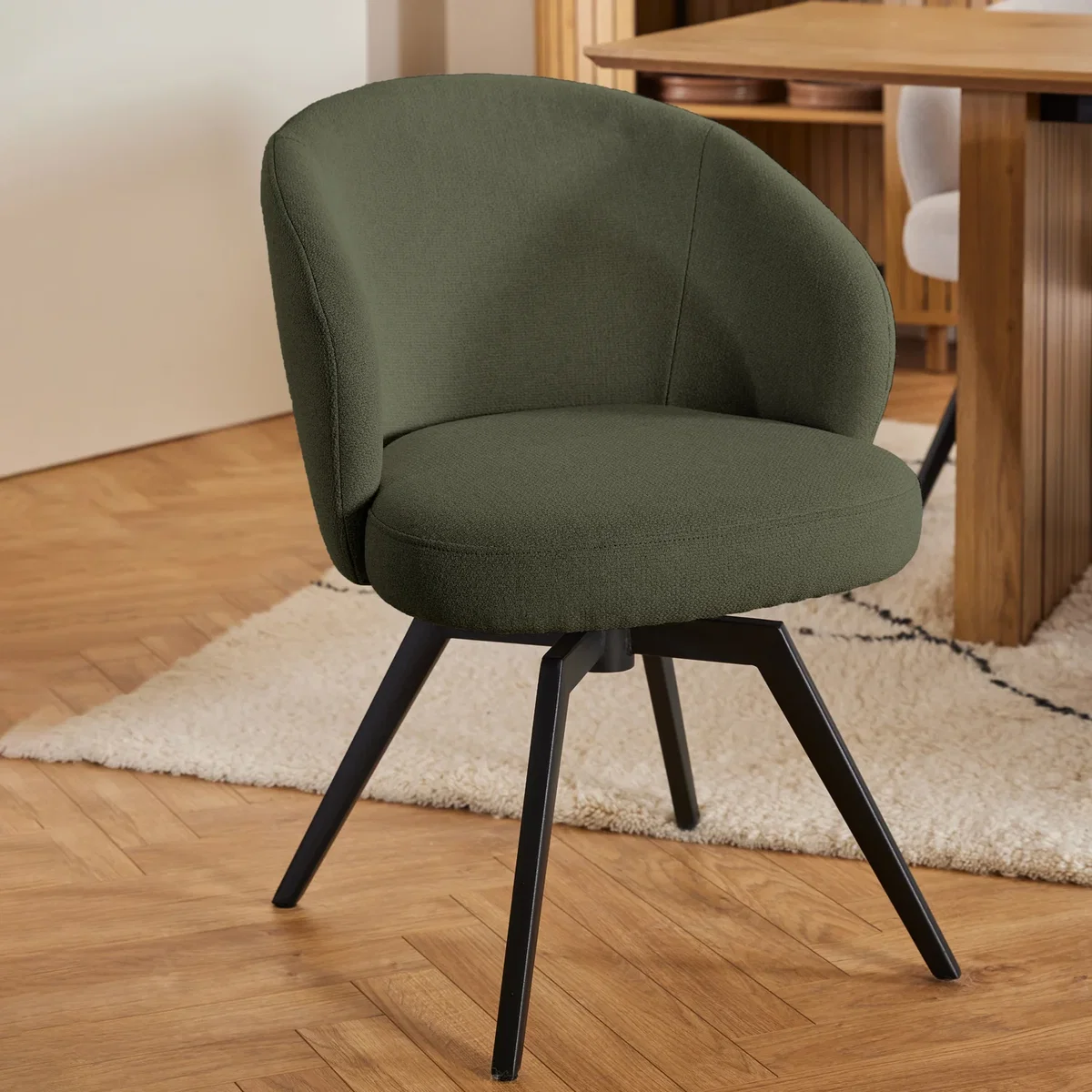 Darlene Dining Chair Armrest Swivel Function - Beige – image 2