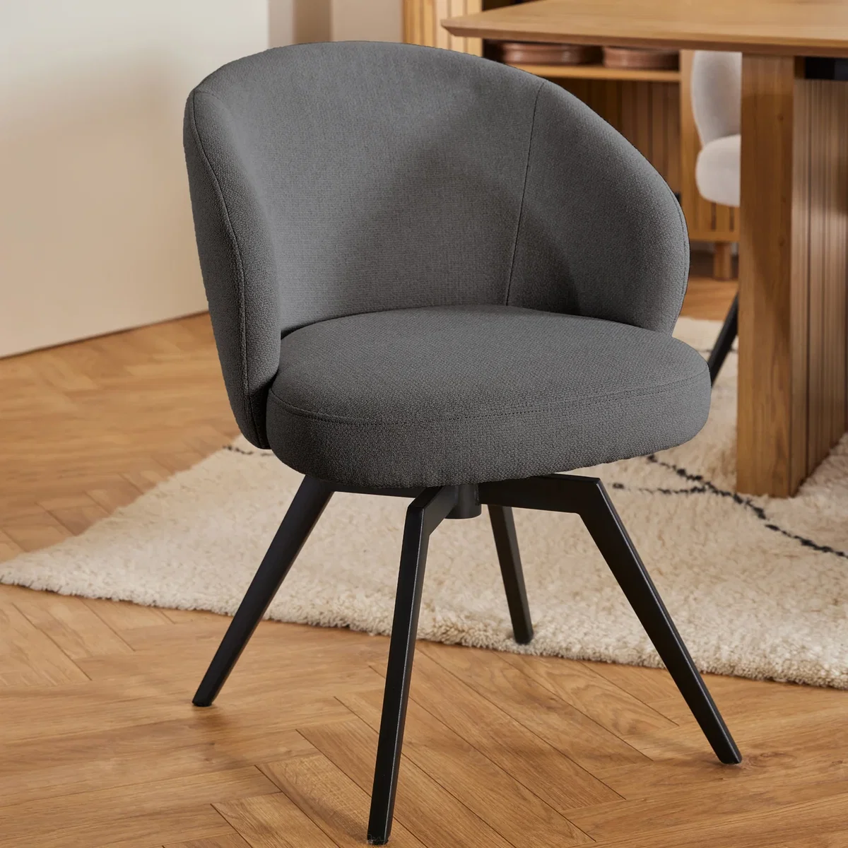 Darlene Dining Chair Armrest Swivel Function - Beige – image 17