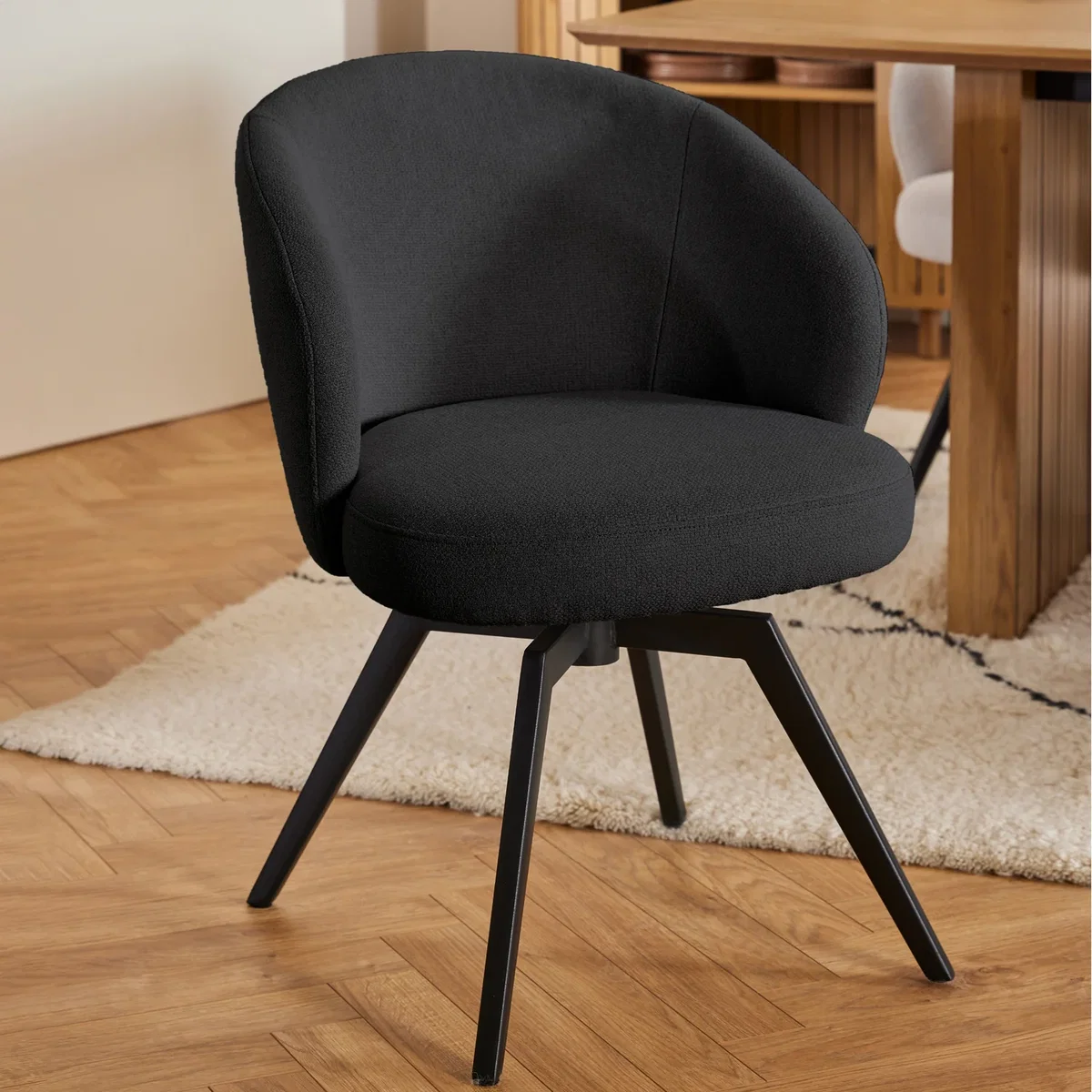 Darlene Dining Chair Armrest Swivel Function - Beige – image 8