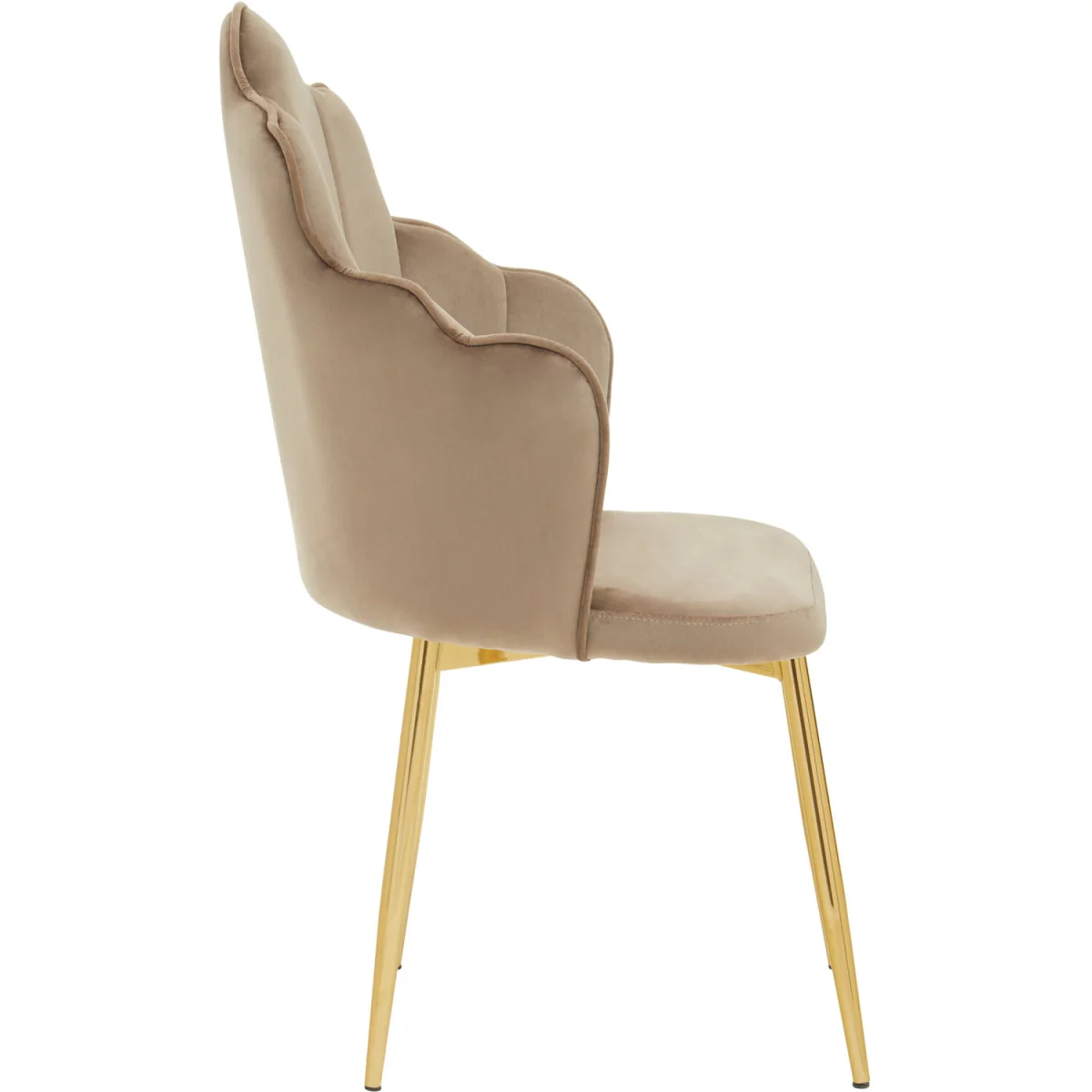 Tian Mink Velvet Chair - Brown – image 4