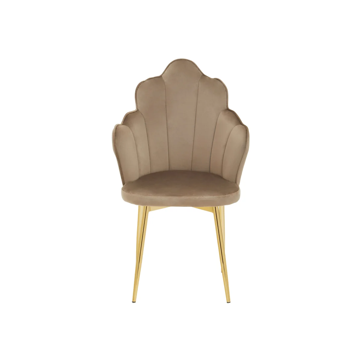 Tian Mink Velvet Chair - Brown – image 1