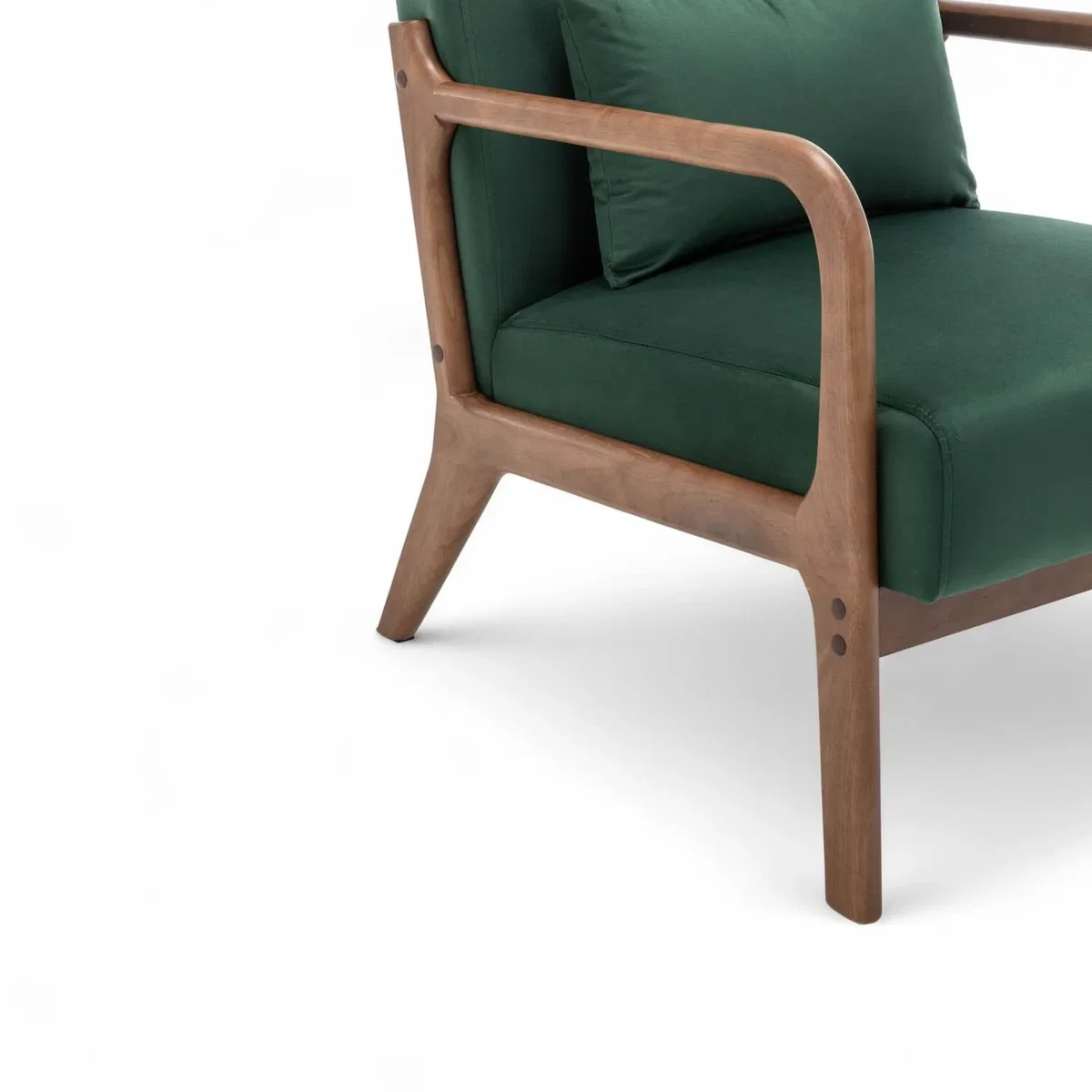 Velvet Bottle Green Hertford Accent Chair - Bottle Green – image 3