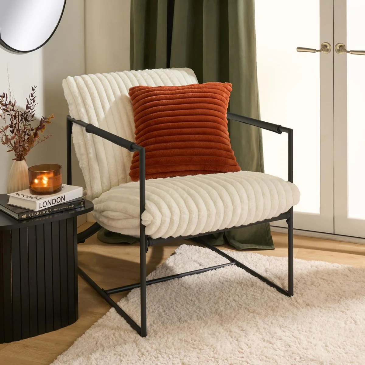 OHS Ribbed Accent Chair - Cream – image 3
