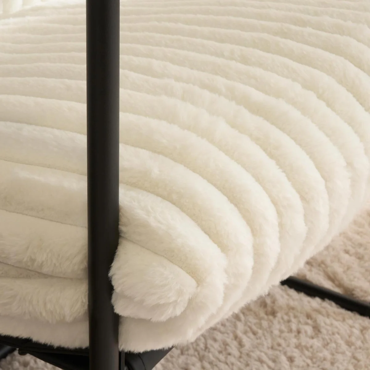 OHS Ribbed Accent Chair - Cream – image 1