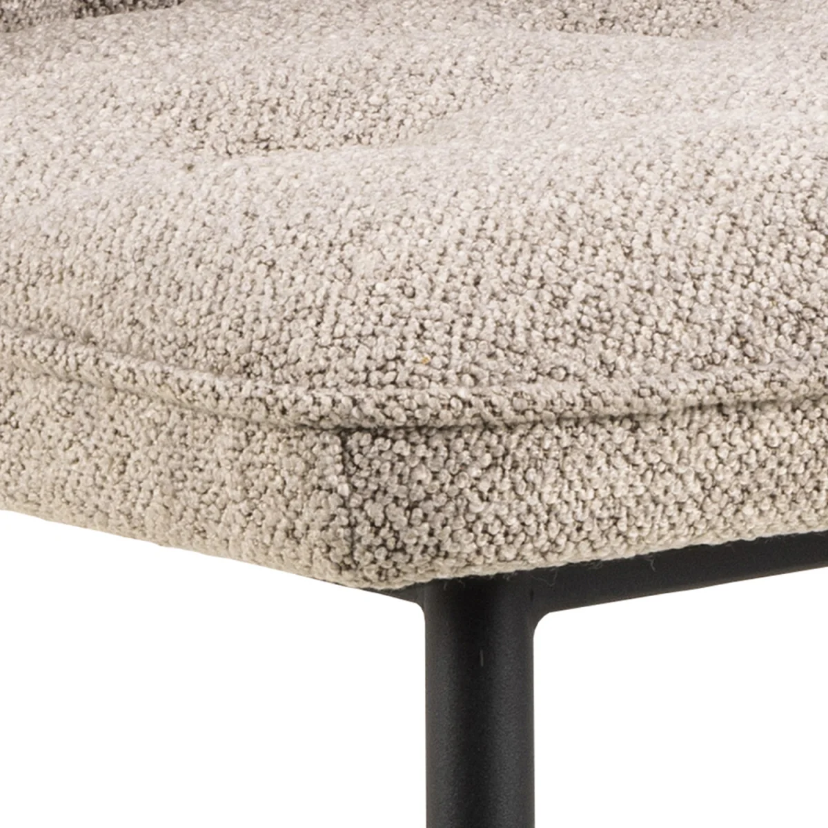 Wicklow Rect Table Grey/Black 140x80 + 4 Brooke Monza Beige Chairs - Grey & Black – image 6