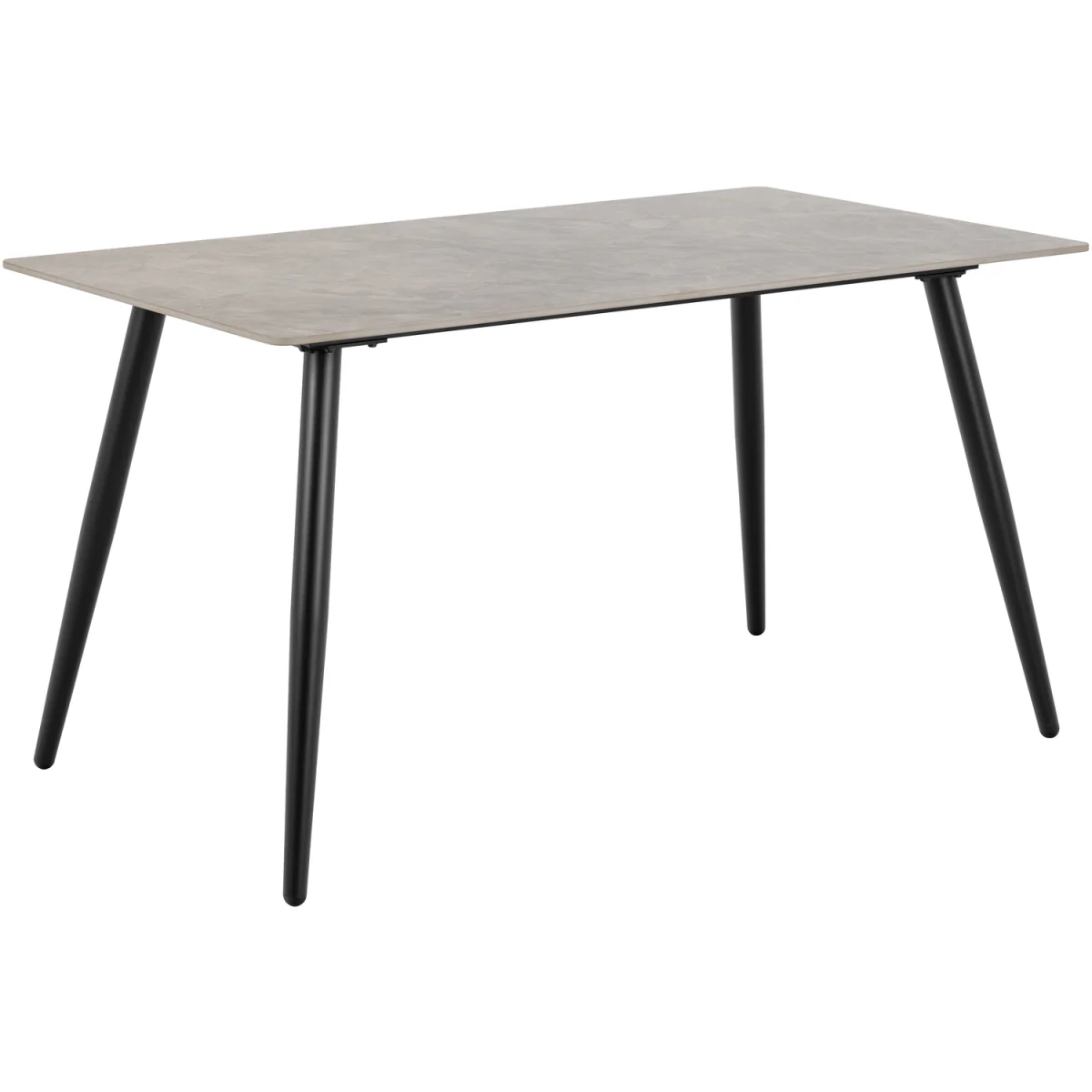 Wicklow Rect Table Grey/Black 140x80 + 4 Brooke Monza Beige Chairs - Grey & Black – image 7