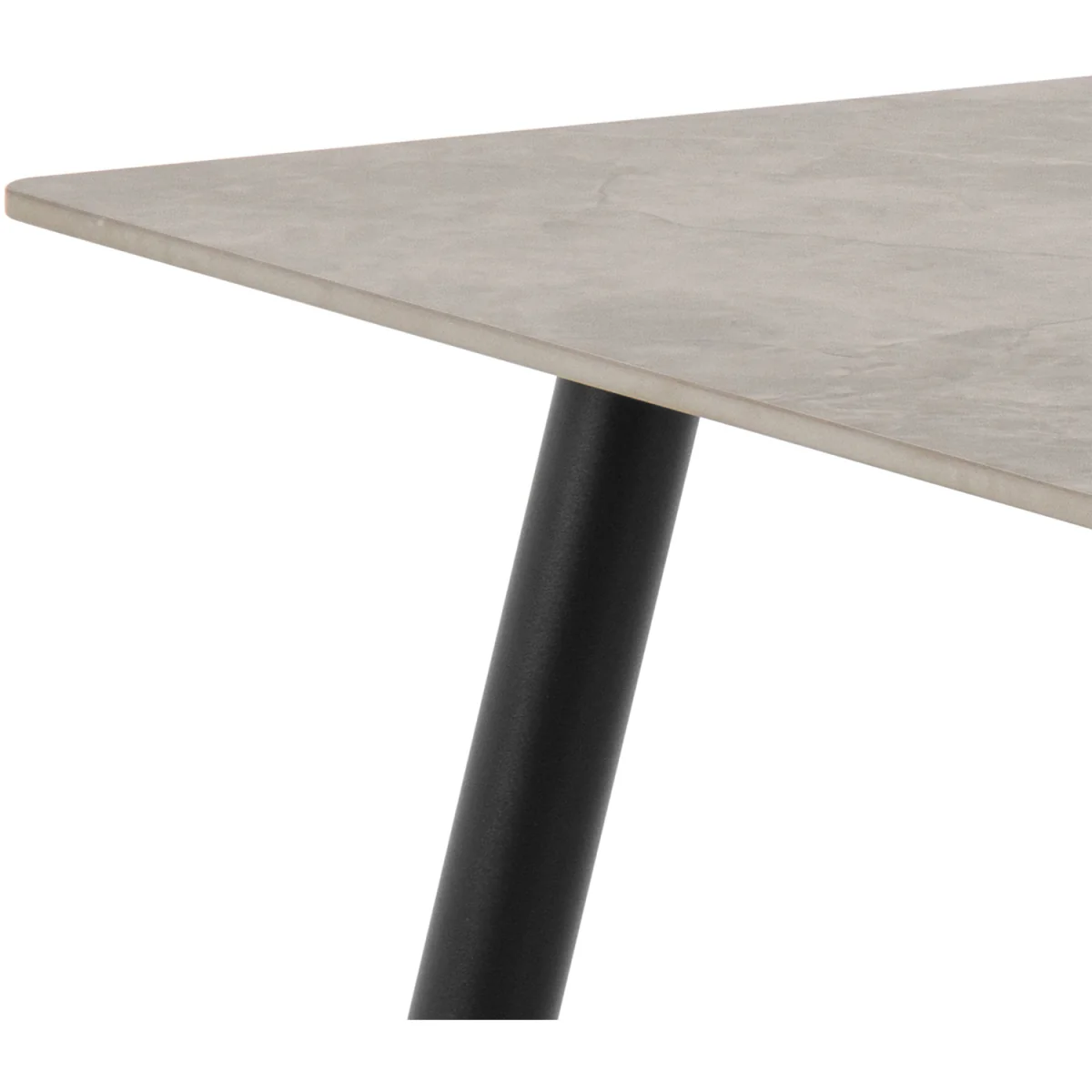 Wicklow Rect Table Grey/Black 140x80 + 4 Brooke Monza Beige Chairs - Grey & Black – image 9