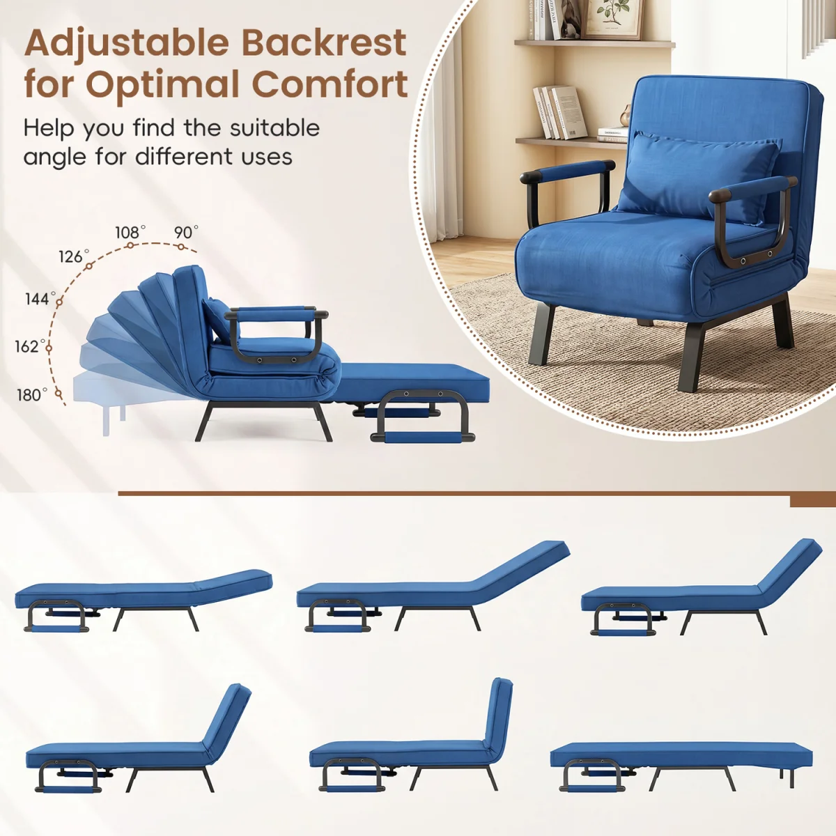 3 in 1 Convertible Sleeper Chair – image 6