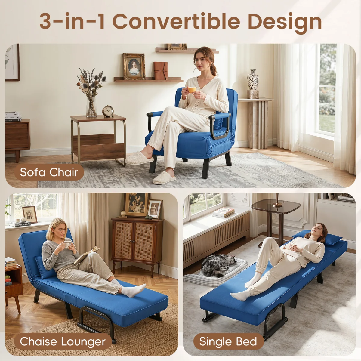 3 in 1 Convertible Sleeper Chair – image 7