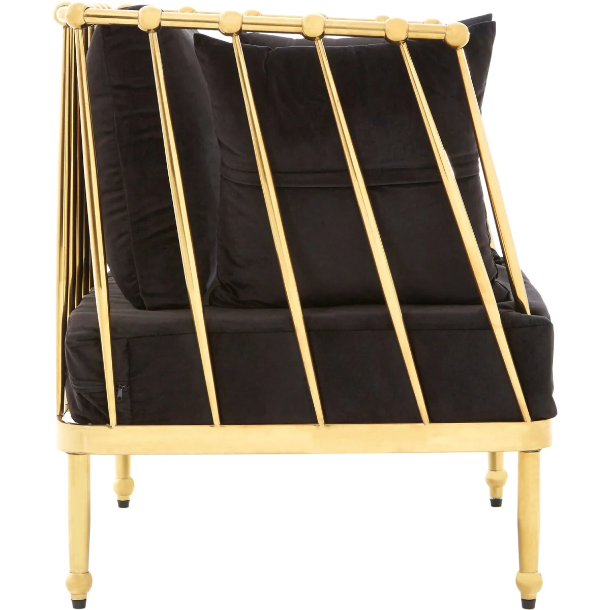 Novo Chair With Gold Finish Tapered Arms - Gold – image 3