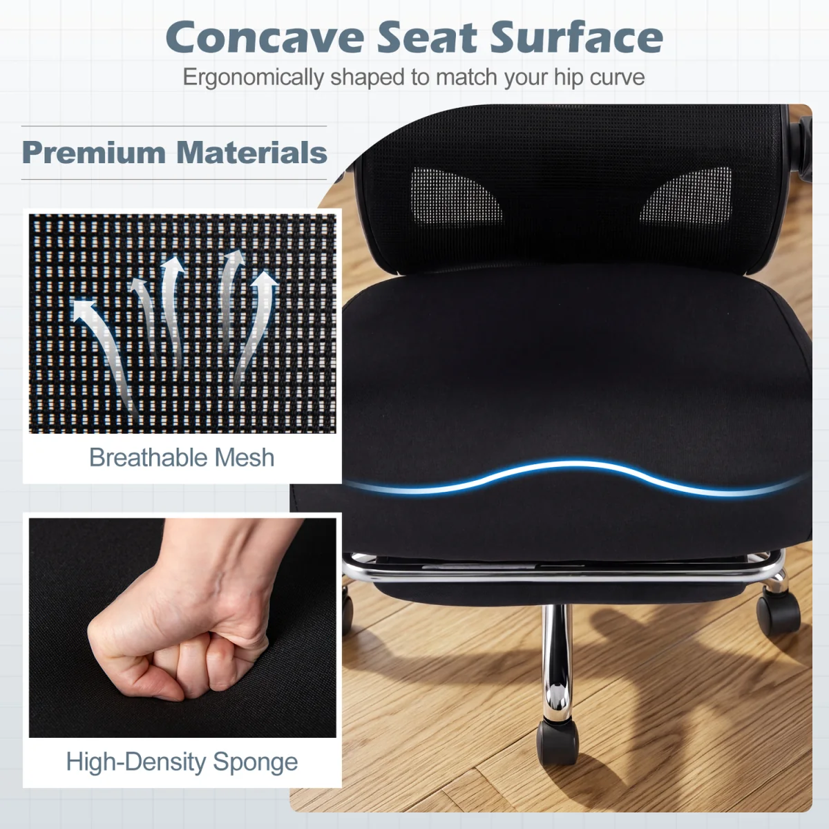 Mesh Computer Chair with 2D Headrest – image 6