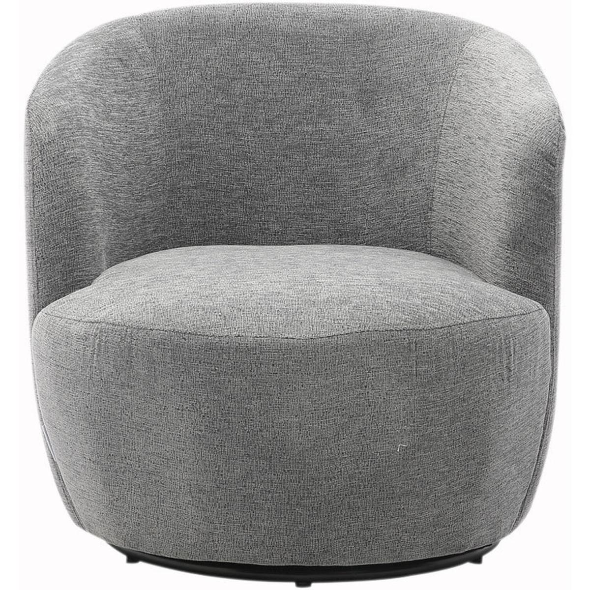 Linen Rotatable Tub Chair - Grey – image 2