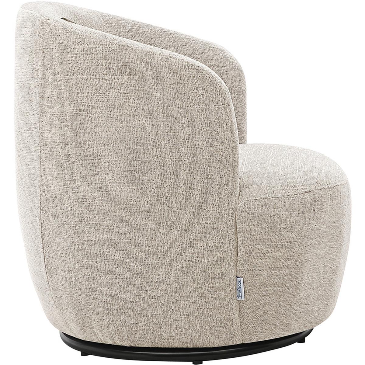 Linen Rotatable Tub Chair - Grey – image 9