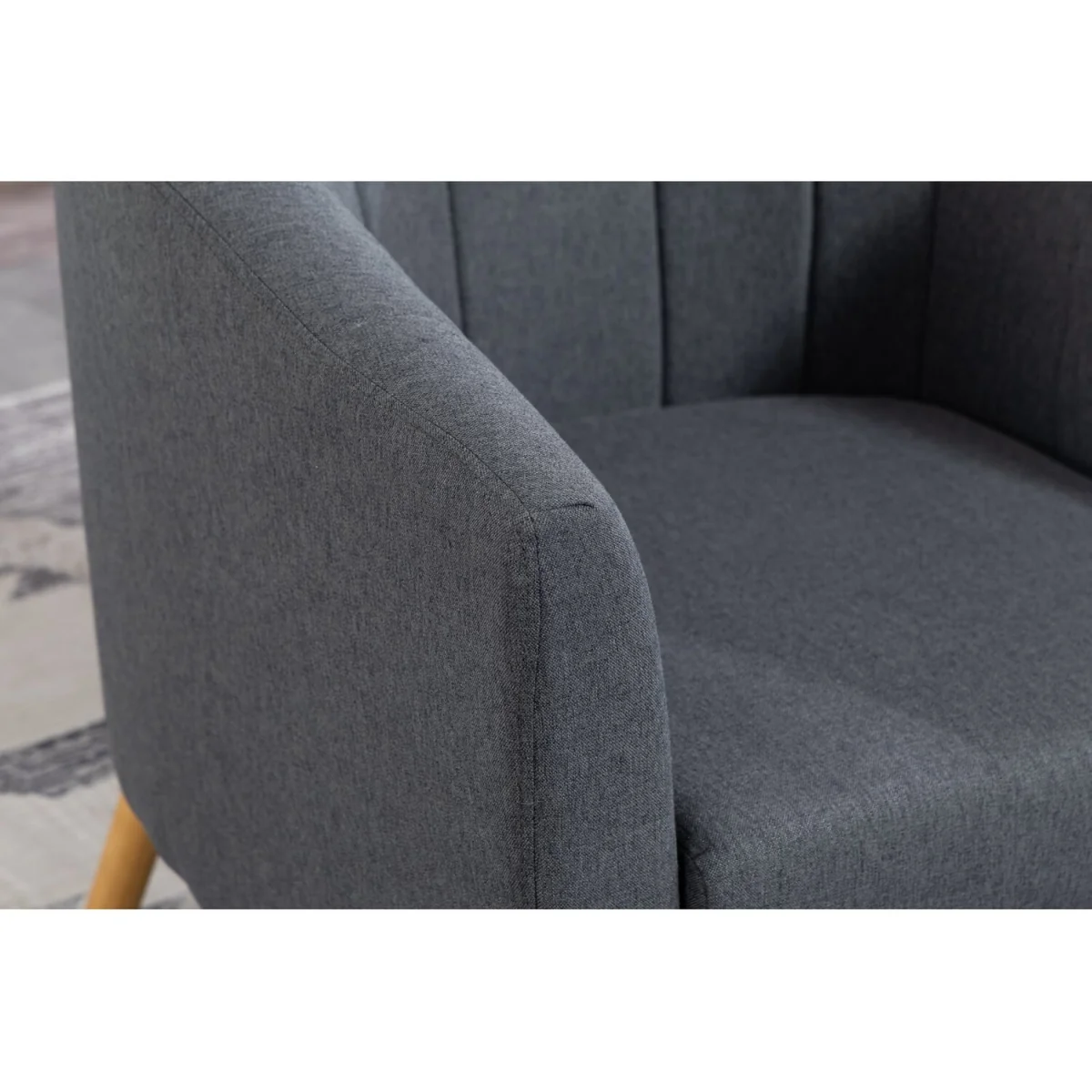 WestWood Modern Tub Chair, Upholstered Arm Chair Comfy Single Sofa Cream - Cream – image 14