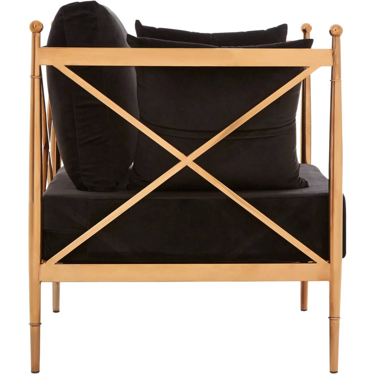 Novo Chair With Rose Gold Finished Metal Arms - Gold – image 3