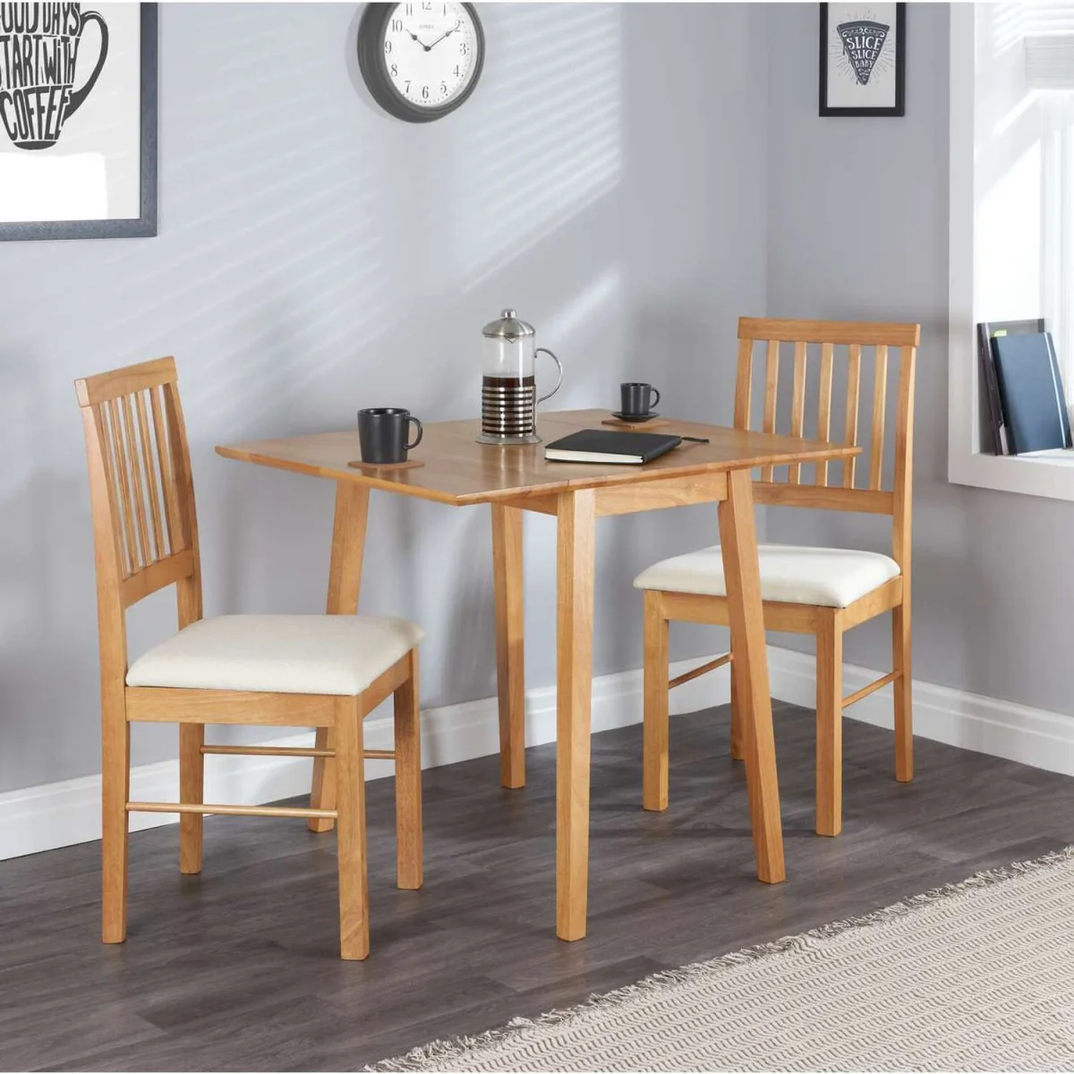 Pair of Solid Wood chairs in Oak finish - Oak – image 2