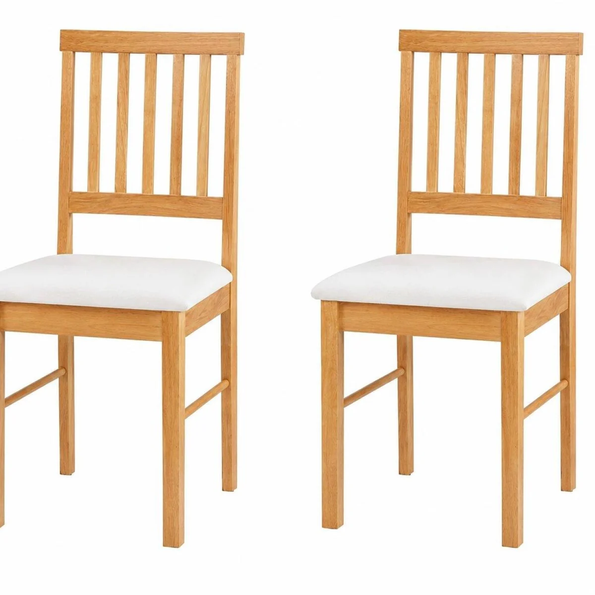 Pair of Solid Wood chairs in Oak finish - Oak – image 4