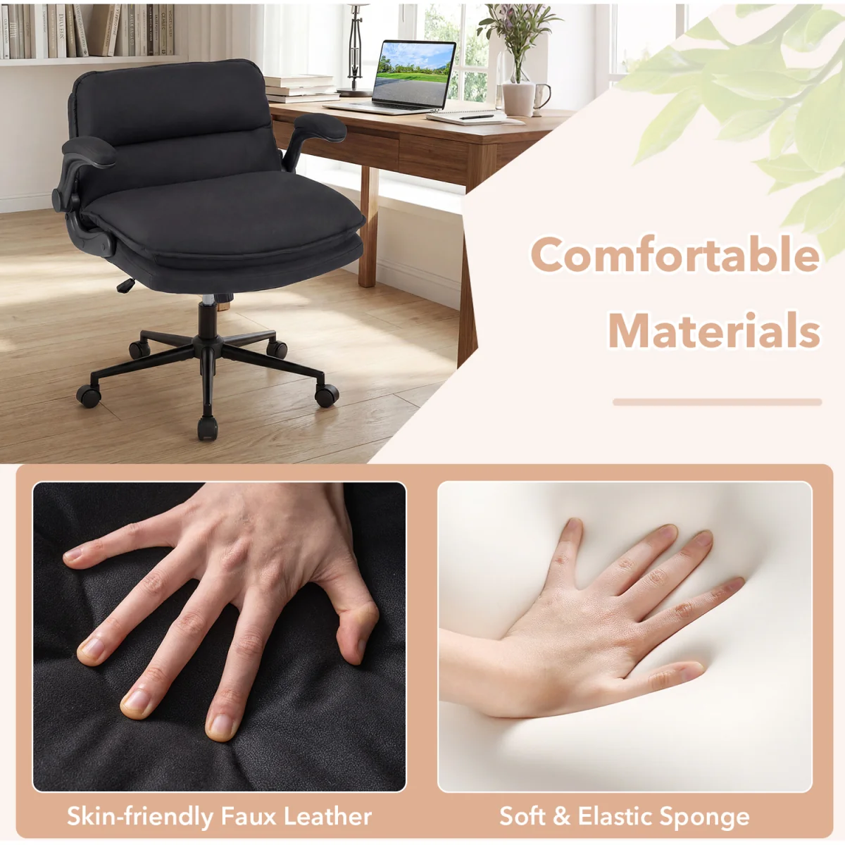 Criss Cross Chair on Wheels with Arms - Grey – image 9