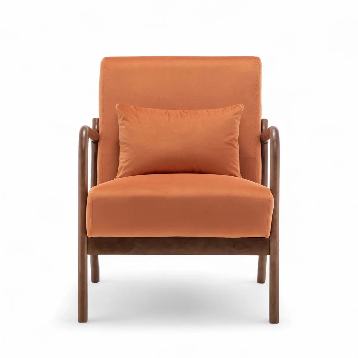 Velvet Orange Hertford Accent Chair - Orange – image 2