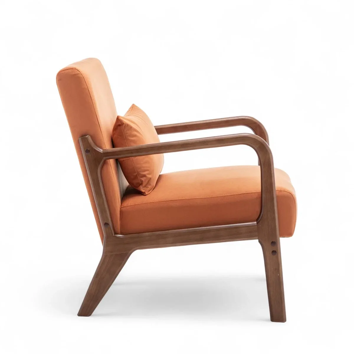 Velvet Orange Hertford Accent Chair - Orange – image 3