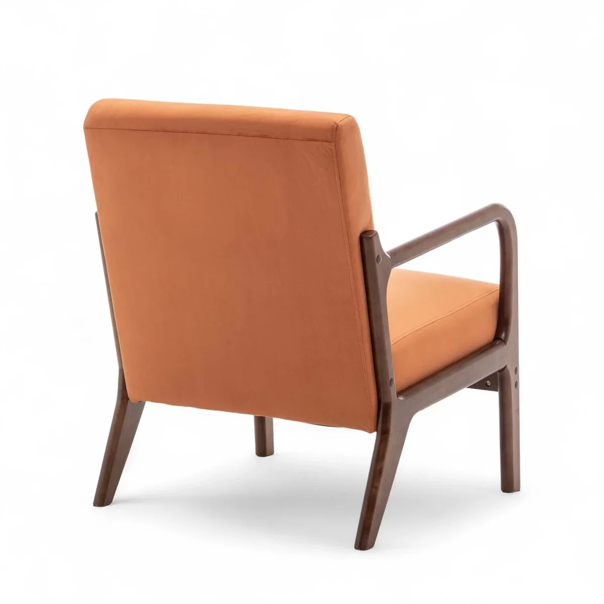 Velvet Orange Hertford Accent Chair - Orange – image 4