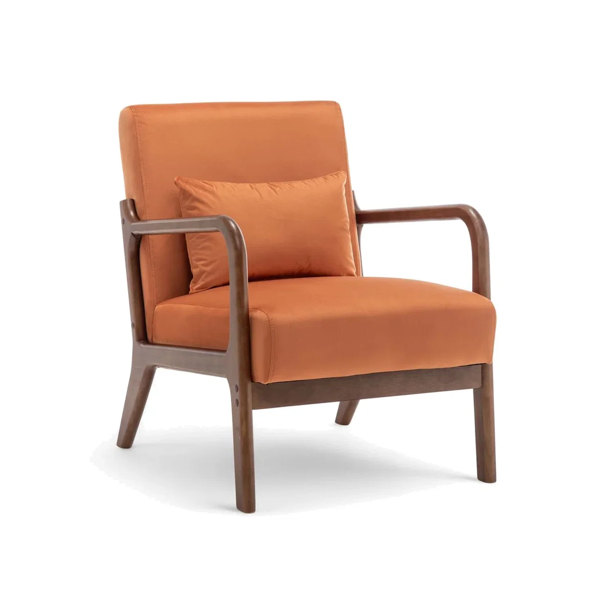 Velvet Orange Hertford Accent Chair - Orange – image 1