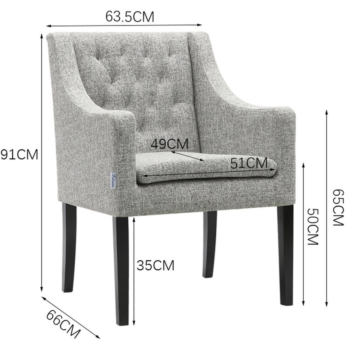 Square Design Accent Chair - grey – image 5