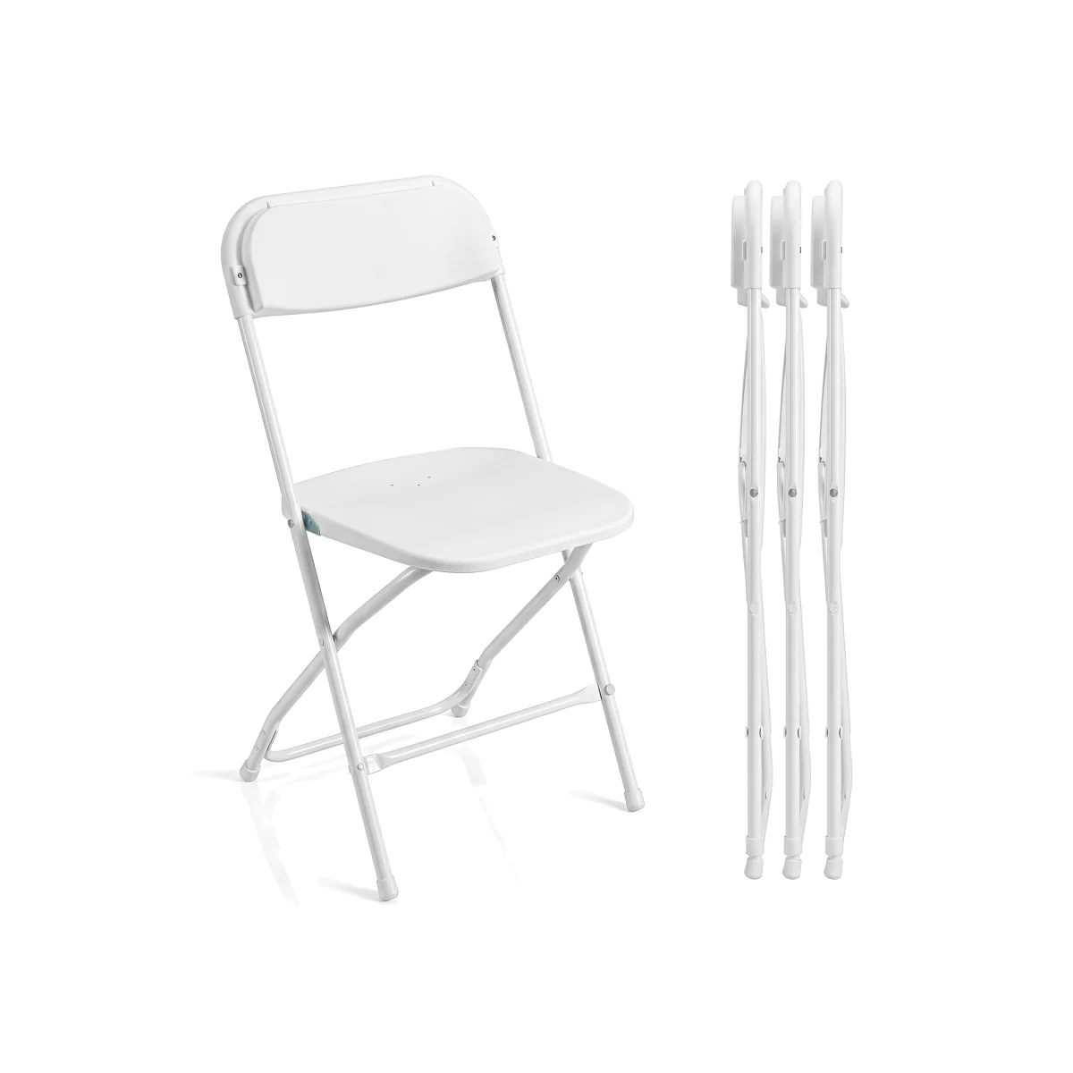 Set of 4 Pack Folding Chairs - White – image 1
