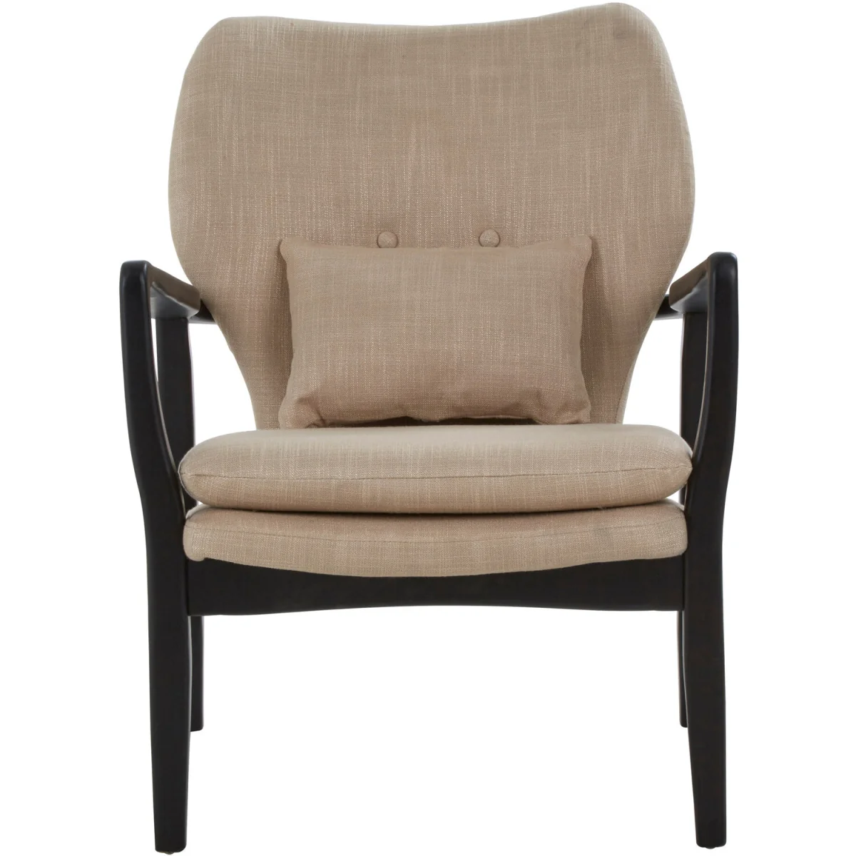 Stockholm Beige Chair With Black Wooden Frame - Brown – image 3