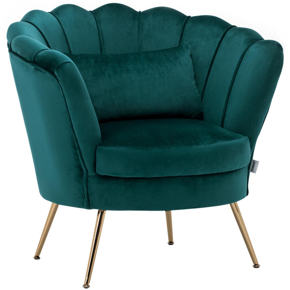 Velvet Single Accent Chair - Grey-Pink – image 14
