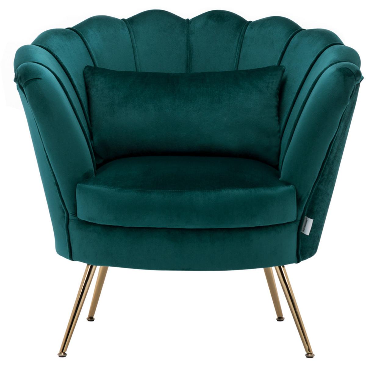 Velvet Single Accent Chair - Grey-Pink – image 15