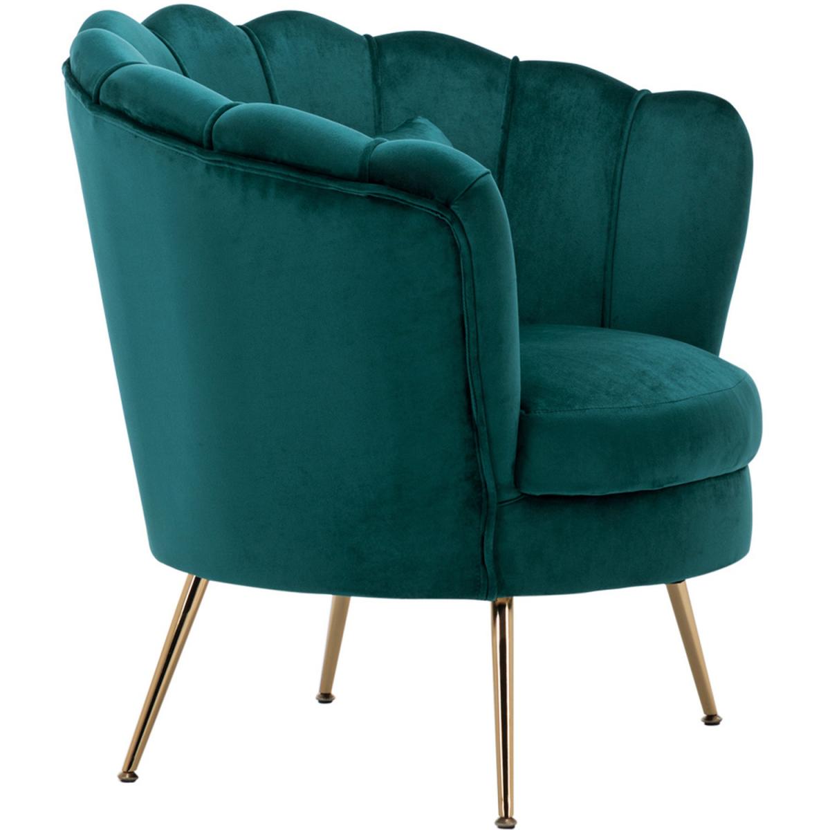 Velvet Single Accent Chair - Grey-Pink – image 16