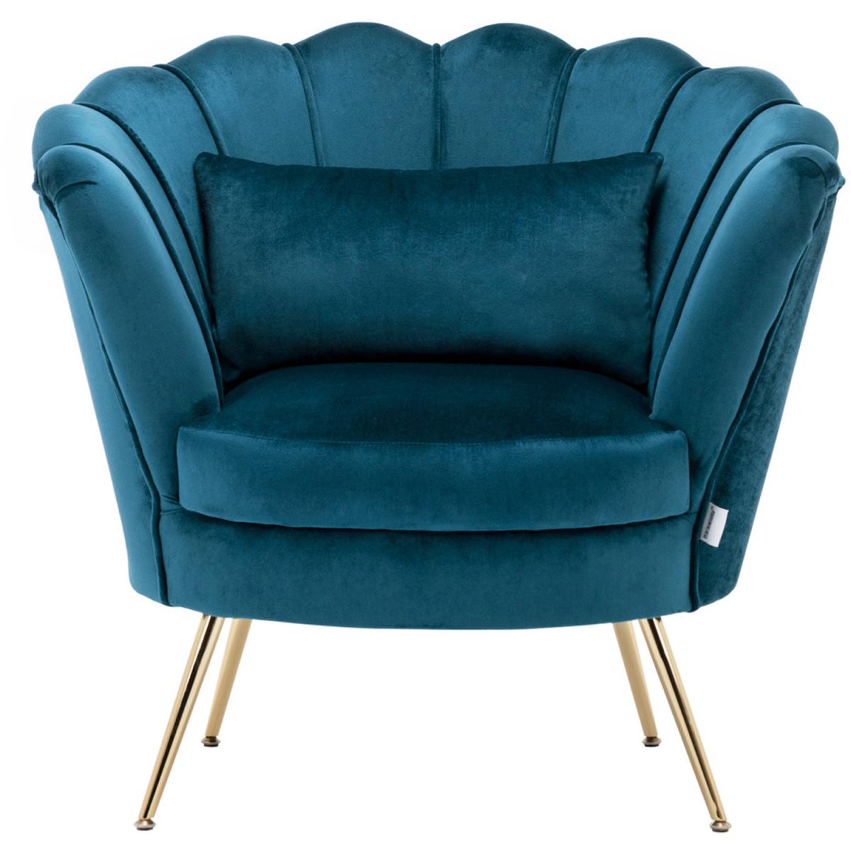 Velvet Single Accent Chair - Grey-Pink – image 20