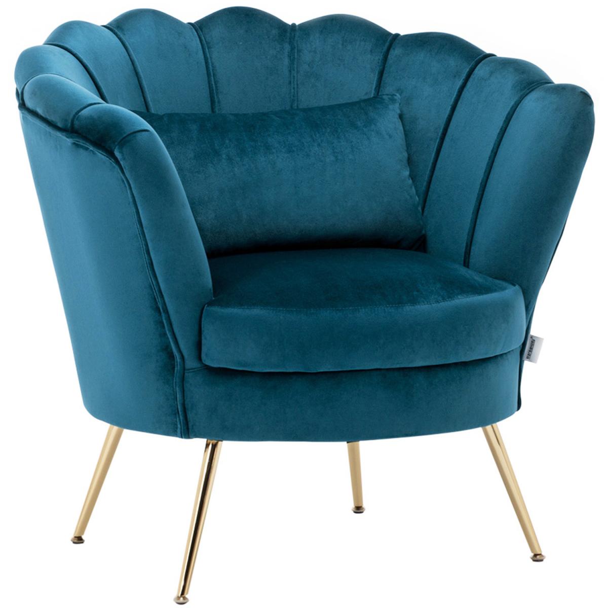 Velvet Single Accent Chair - Grey-Pink – image 21
