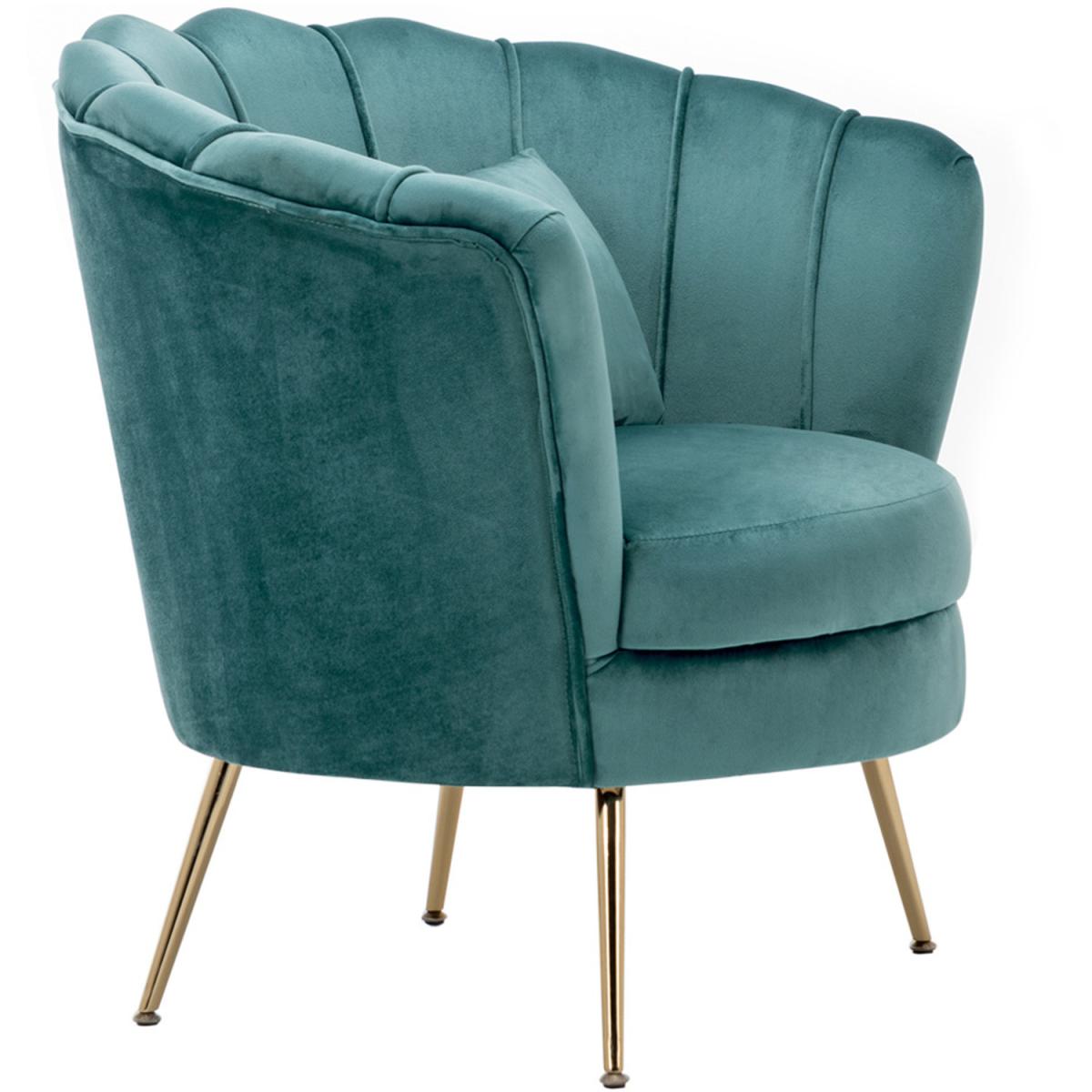 Velvet Single Accent Chair - Grey-Pink – image 27