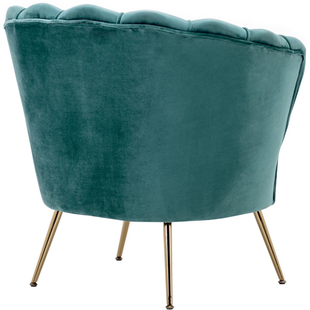 Velvet Single Accent Chair - Grey-Pink – image 28