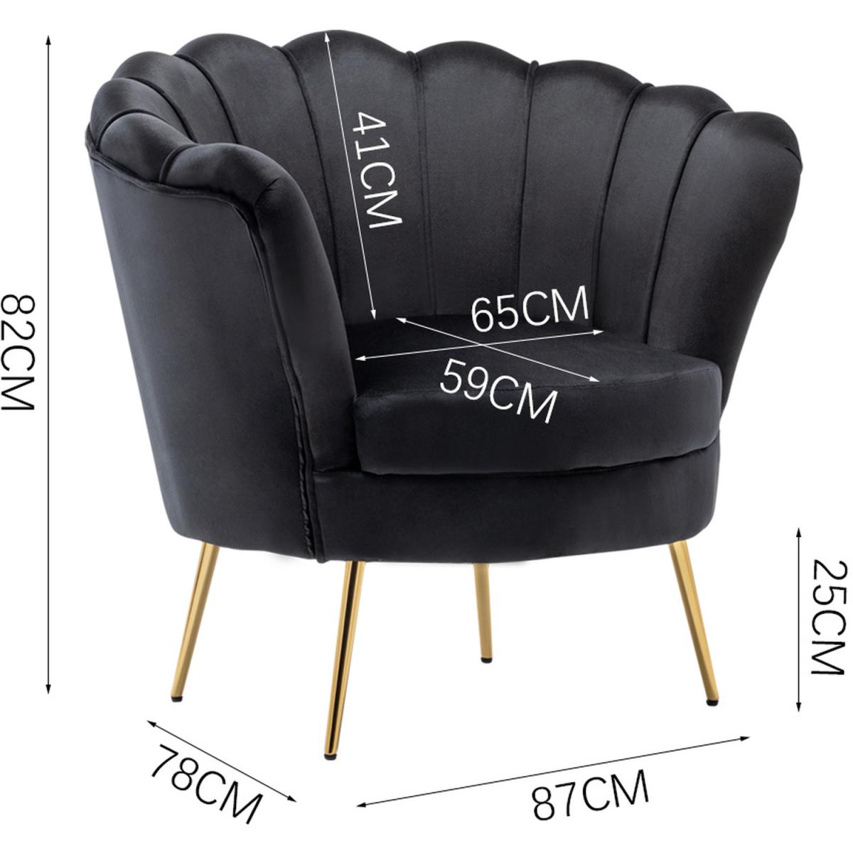 Velvet Single Accent Chair - Grey-Pink – image 33