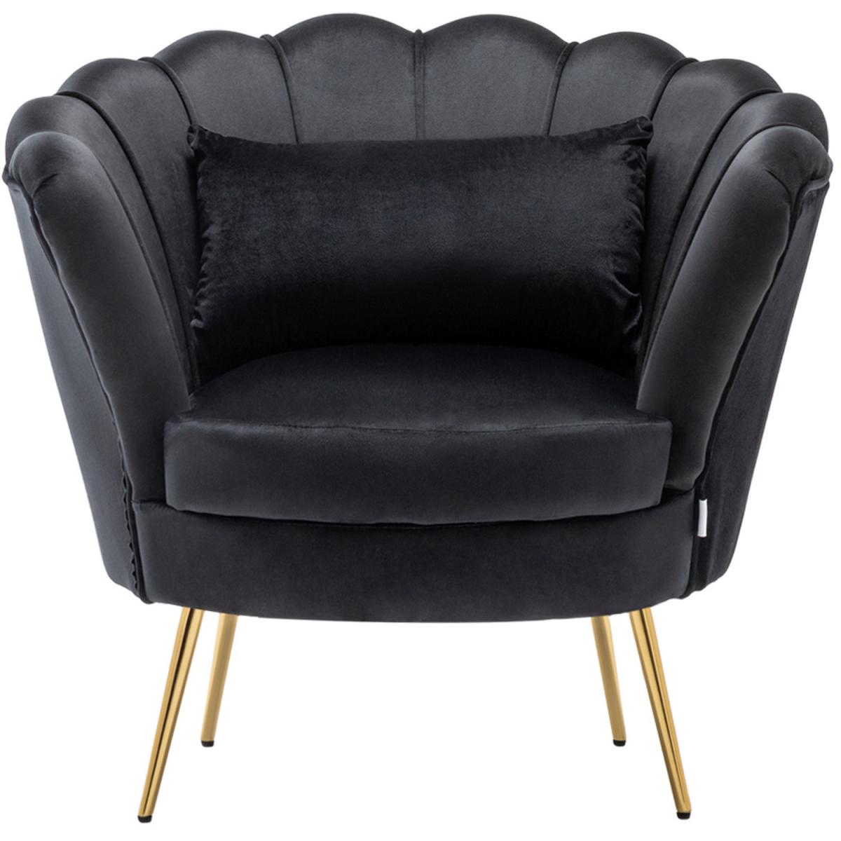 Velvet Single Accent Chair - Grey-Pink – image 34