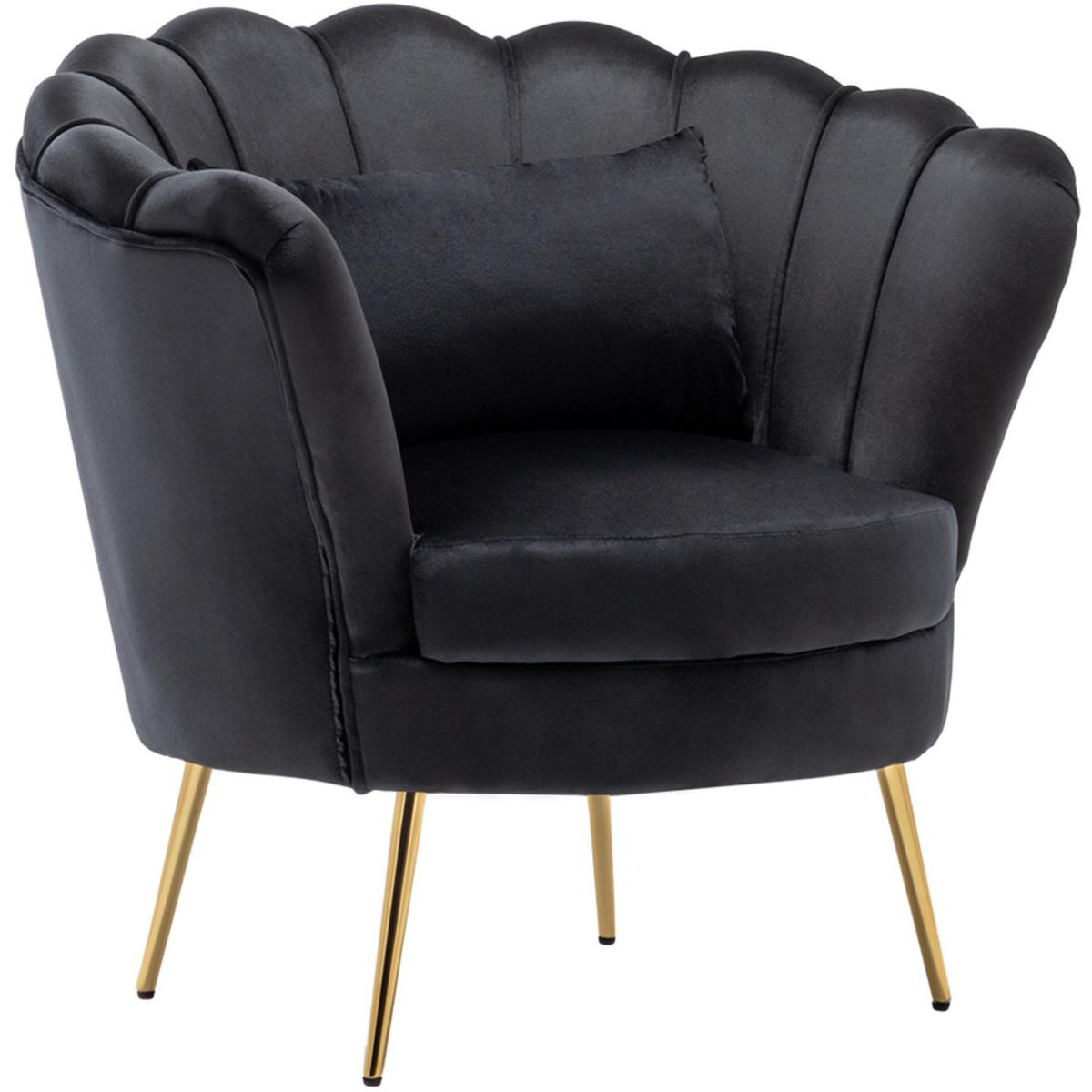 Velvet Single Accent Chair - Grey-Pink – image 35
