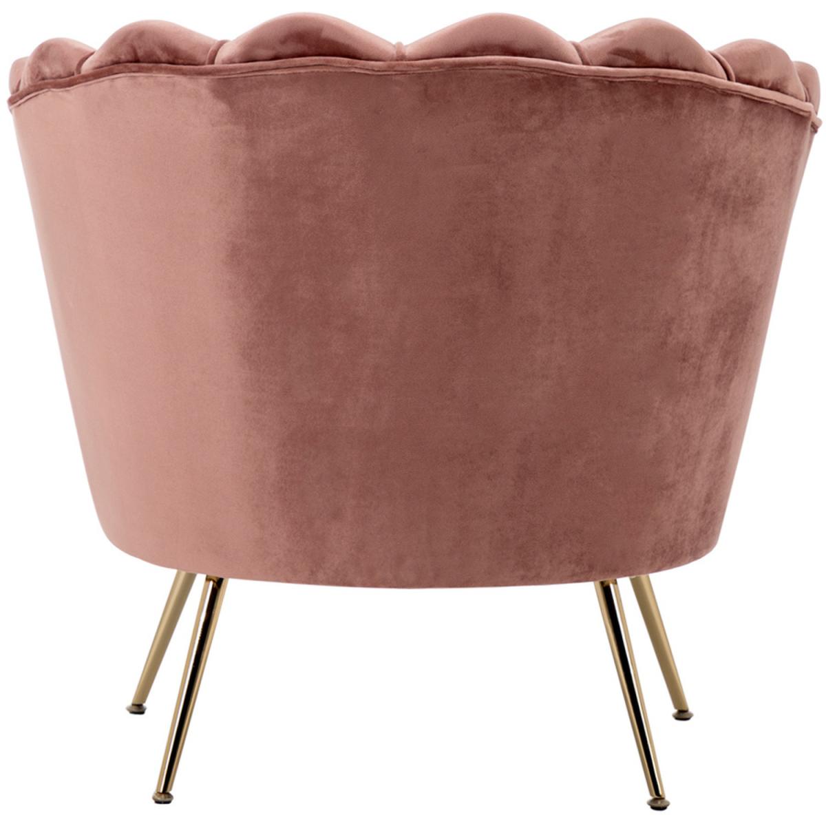 Velvet Single Accent Chair - Grey-Pink – image 5