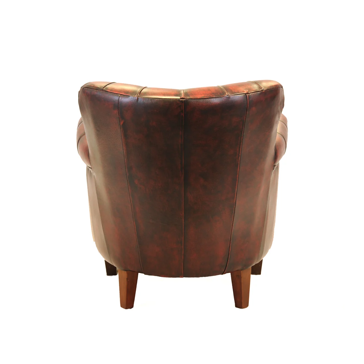Lancaster leather chair antique red - Antique red leather – image 4