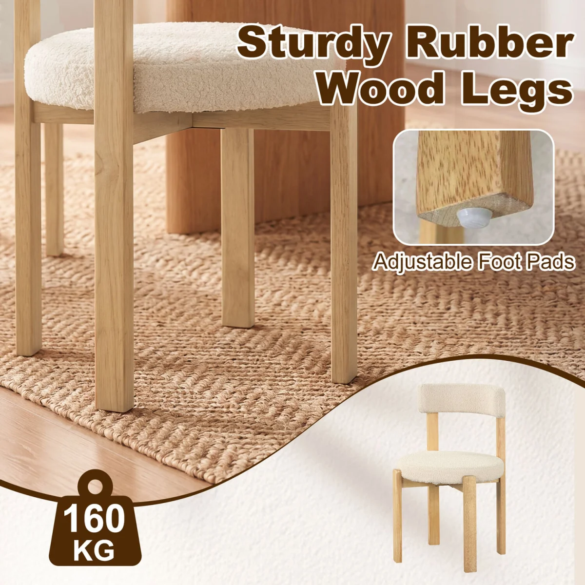 Set of 2 Armless Side Chairs – image 6